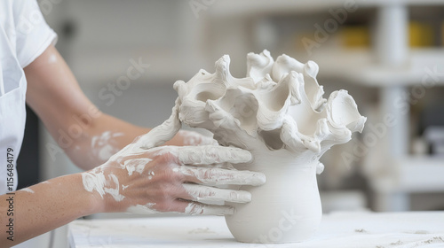 Clay Artist Shaping Abstrac...