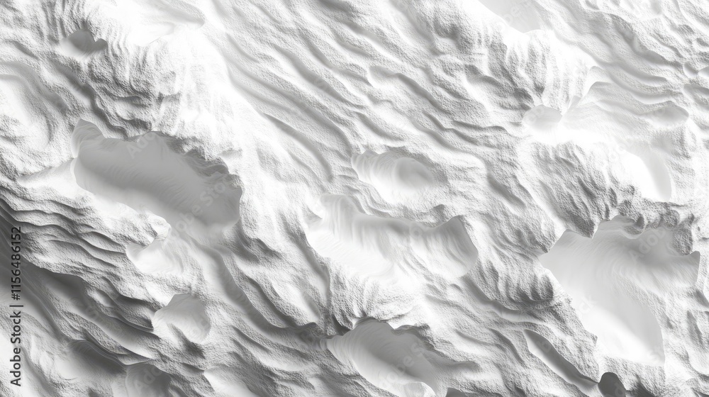 Obraz premium Abstract White Textured Surface With Undulating Forms