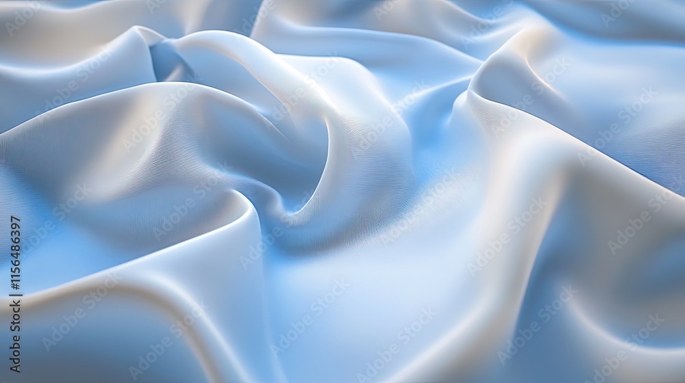 Obraz premium Abstract Draped Light Blue Fabric Texture