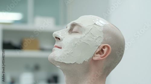Man Relaxing with Facial Ma...