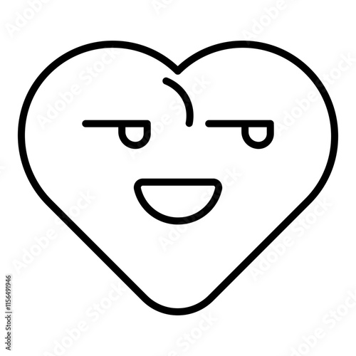 Heart symbol with a frustrated expression, featuring furrowed brows and an irritated look.