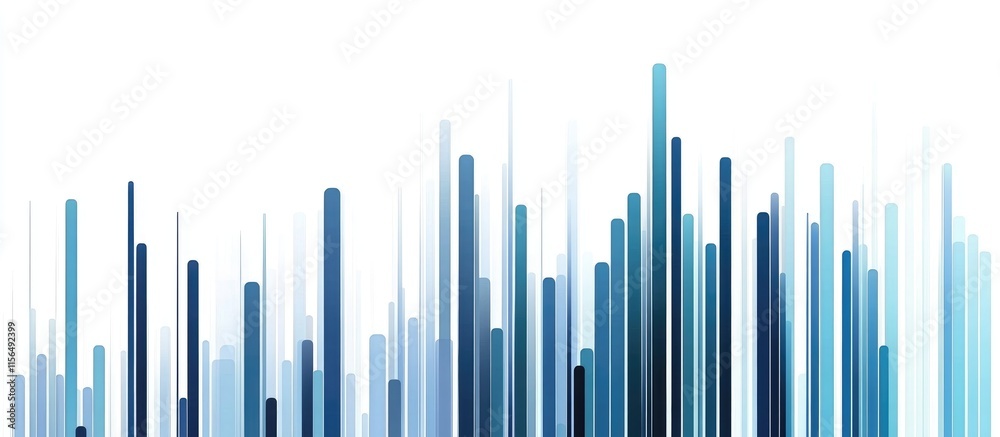 Bar graph representing significant business profit growth with clear space for text and analysis in blue tones Bar graph representing significant business profit growth with clear space for text and analysis in blue tones