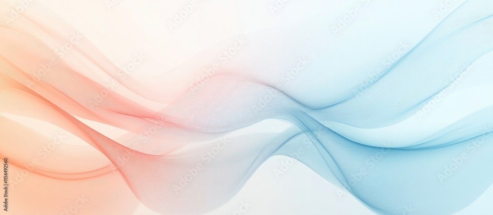 Pastel peach and blue abstract wave banner design with empty space for text and a soft gradient background for a modern elegant look Pastel peach and blue abstract wave banner design with empty space for text and a soft gradient background for a modern elegant look