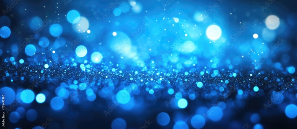 Blue abstract background with soft bokeh effects ideal for text overlays and creative designs