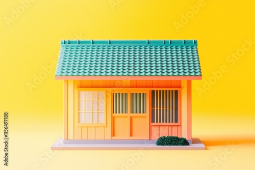 Traditional Indian house model on background photo