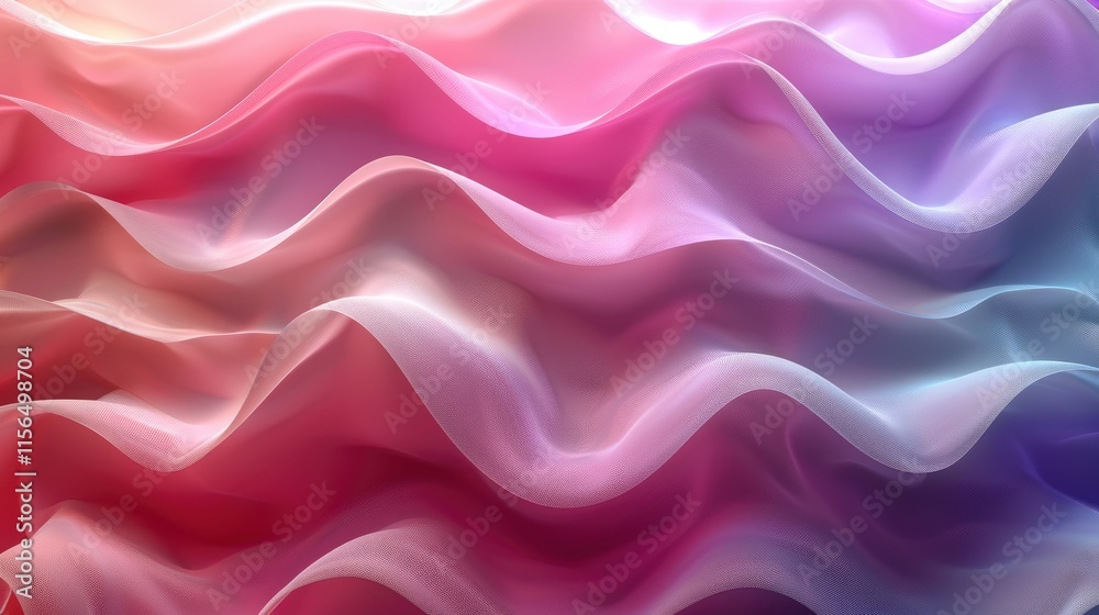 Fototapeta premium A flowing fabric-like texture in soft pink and purple hues, creating a dreamy atmosphere.