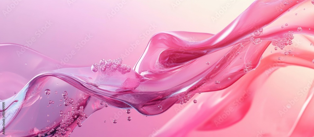 Abstract Fluid Waves in Pink and Purple Tones Suitable for DNA and Chemical Design Background with Copyspace for Text Abstract Fluid Waves in Pink and Purple Tones Suitable for DNA and Chemical Design Background with Copyspace for Text
