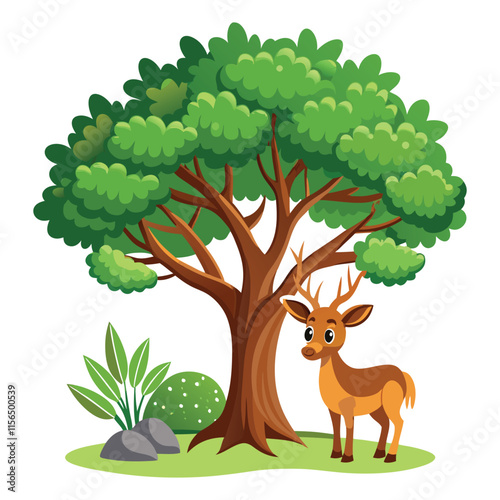 Beautifull tree vector colourful design