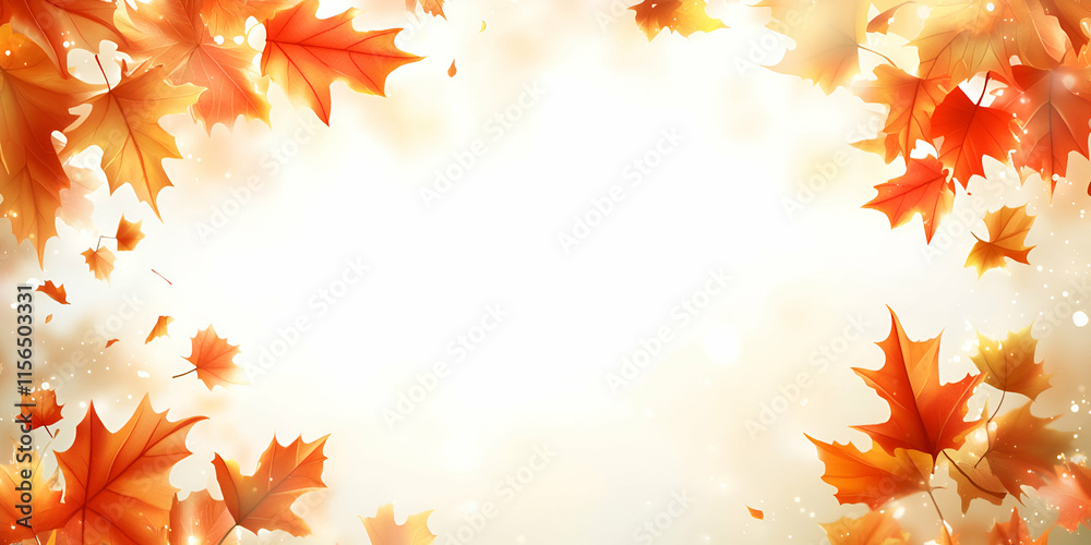 Autumn Leaves Falling Gracefully on a Bright Day, Creating a Stunning Seasonal Background Image. Autumn Leaves Falling Gracefully on a Bright Day, Creating a Stunning Seasonal Background Image.