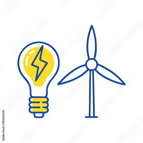 Innovative wind energy concept, idea for sustainable power.