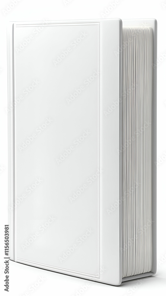 Blank White Book Mockup, A pristine, new book awaits its story, ready to be filled with knowledge and adventure.