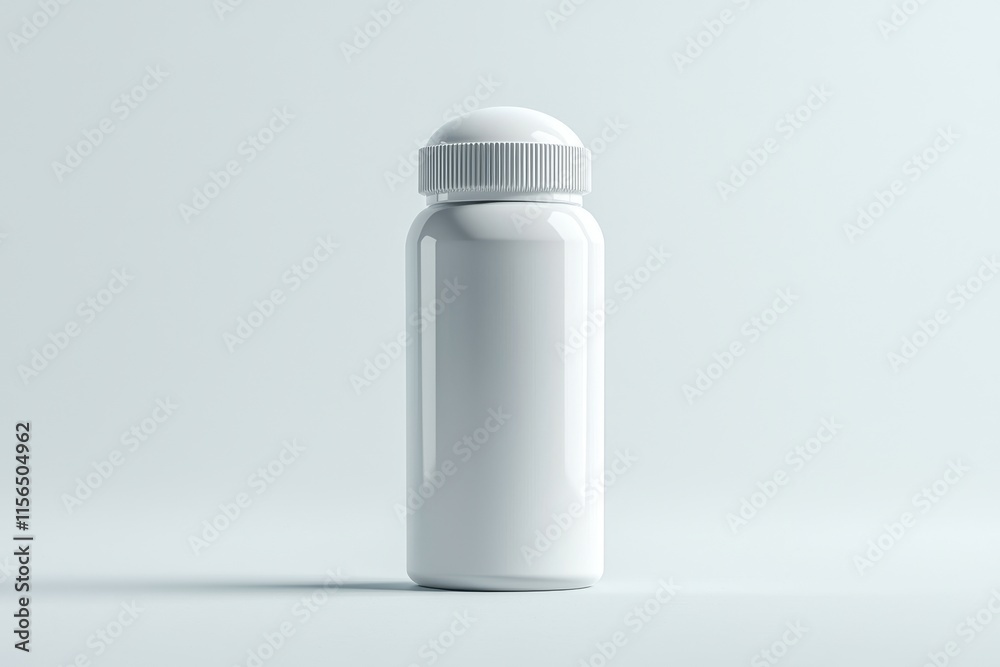 A sleek, white bottle stands against a soft background, highlighting its minimalist design and potential for various uses. A sleek, white bottle stands against a soft background, highlighting its minimalist design and potential for various uses.