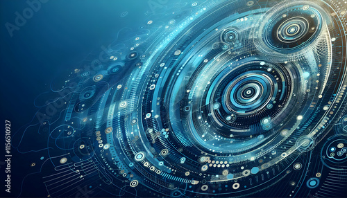 abstract spiral  cyberpunk technology background