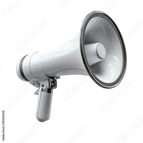 White Megaphone Announcement Public Address System Loudspeaker