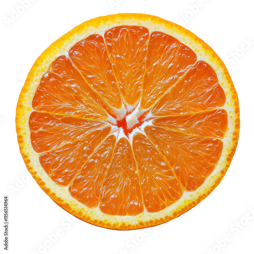 Juicy Orange Slice Cross Section Vitamin C Healthy Food Citrus Fruit Round Fresh Bright Summer