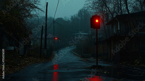 captivating rainy night street scenes: exploring textures and atmospheres photo