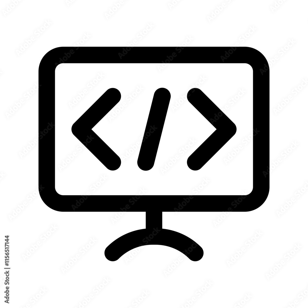 coding line icon coding line icon