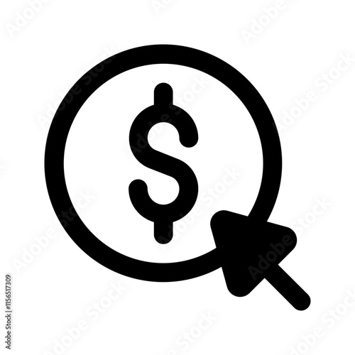 pay per click line icon