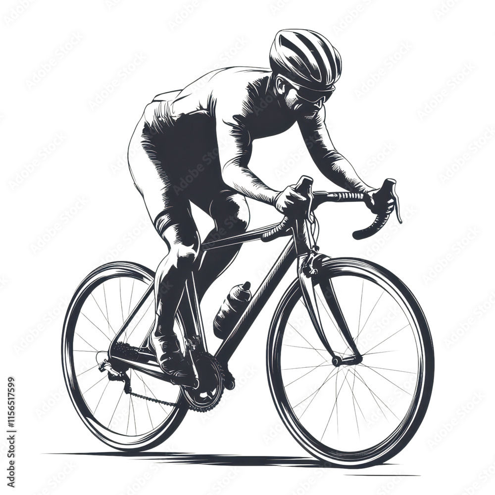 Obraz premium Cyclist Road Bike Race Competition Athletic Speed Endurance