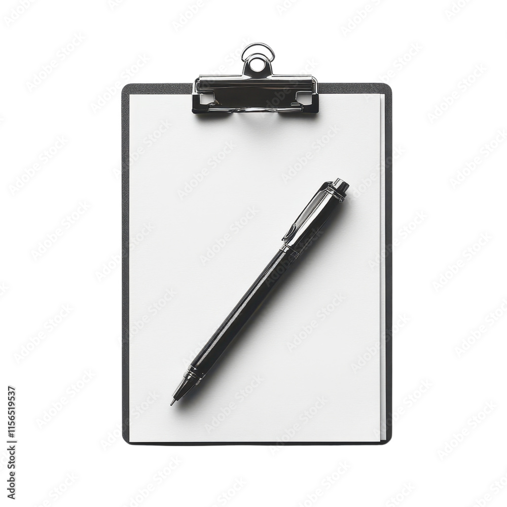 Blank Clipboard with Pen Office Supplies Note Pad Paper Mockup Blank Clipboard with Pen Office Supplies Note Pad Paper Mockup