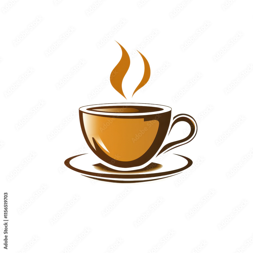 Fototapeta premium Hot Coffee Cup Steam Drink Cafe Beverage Morning Aroma Breakfast Relaxation Energy