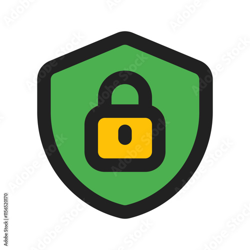 internet security line color icon