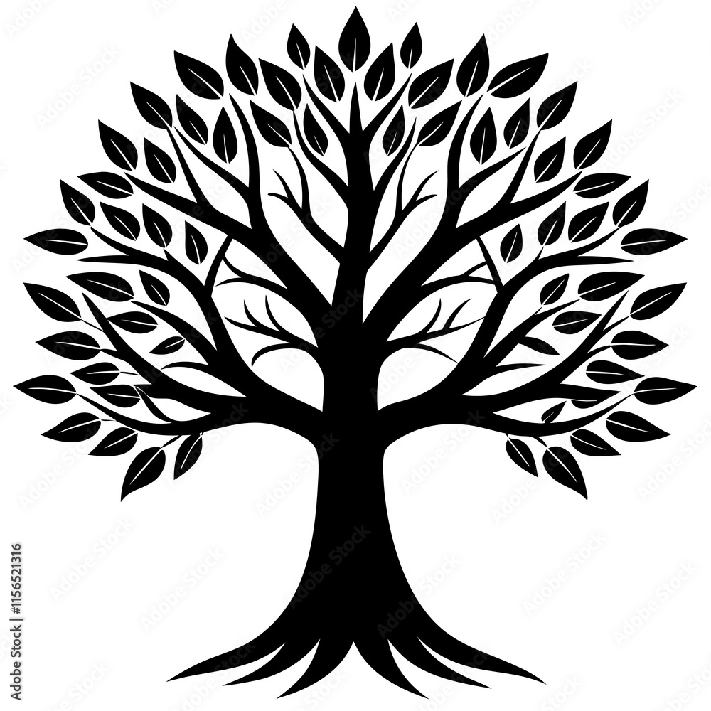 Obraz premium Tree of Life vector silhouette