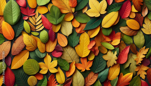 Autumn's colorful canvas a tapestry of leaves