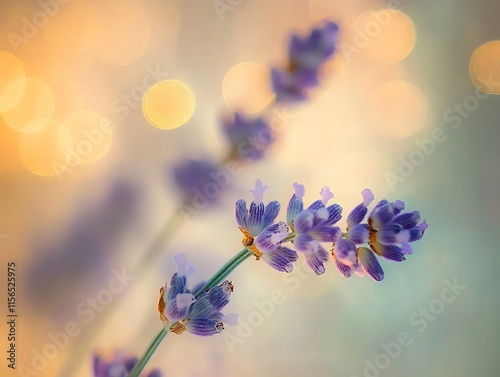 Purple indigo flower with defocused background and bokeh lights, indigo color theme flowers and plants