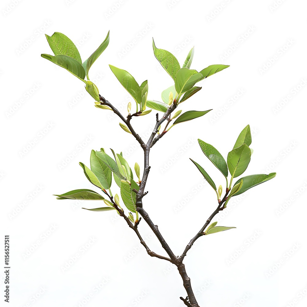 Fototapeta premium Frangipani tree isolated on white background with clipping path.