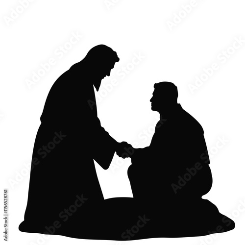 Biblical interaction where Jesus offers compassion to an individual in need during the New Testament period