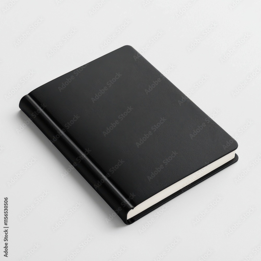 Elegant Hardcover Notebook Mockup with Textured Details for Creative Projects Elegant Hardcover Notebook Mockup with Textured Details for Creative Projects