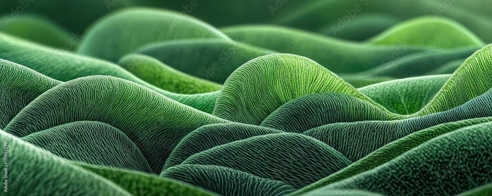 Obraz premium Foliage green concept. A vibrant sea of green leaves flowing gracefully in a natural landscape.