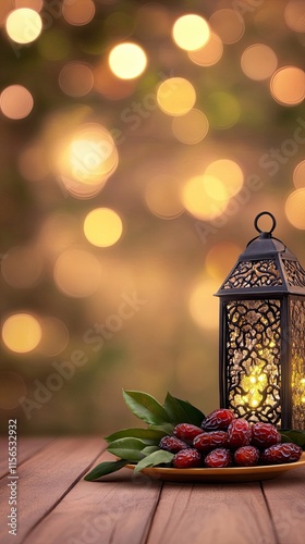 Ramadan Lantern and Dates photo