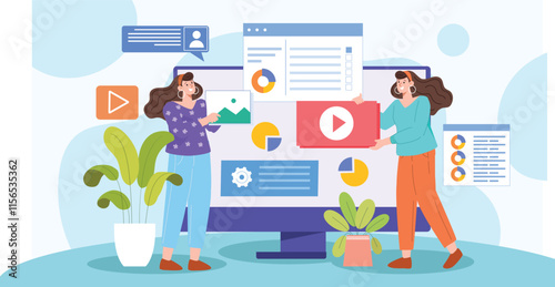 A clean design highlighting business planning processes with data analysis and goal-setting tools.