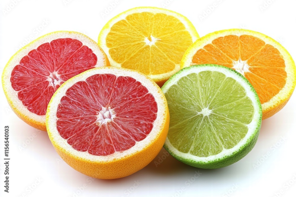 Citrus Fruit Halves Lime, Orange, Grapefruit Citrus Fruit Halves Lime, Orange, Grapefruit