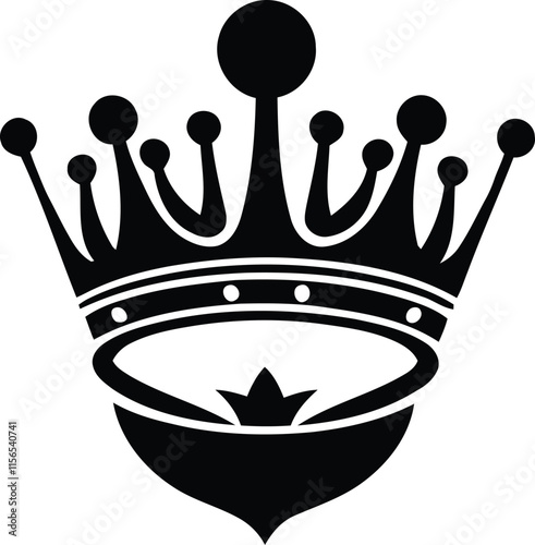 Queen Crown silhouette vector 