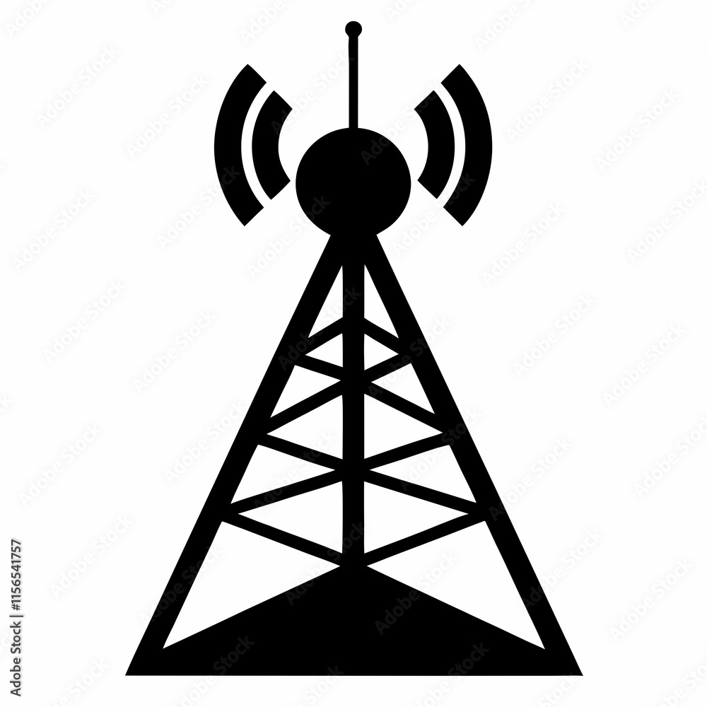 Naklejka premium Antenna Line Art Vector Design