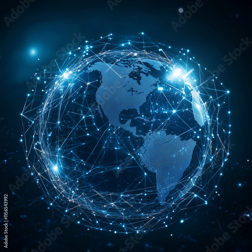 Abstract high tech background image, generative AI illustration