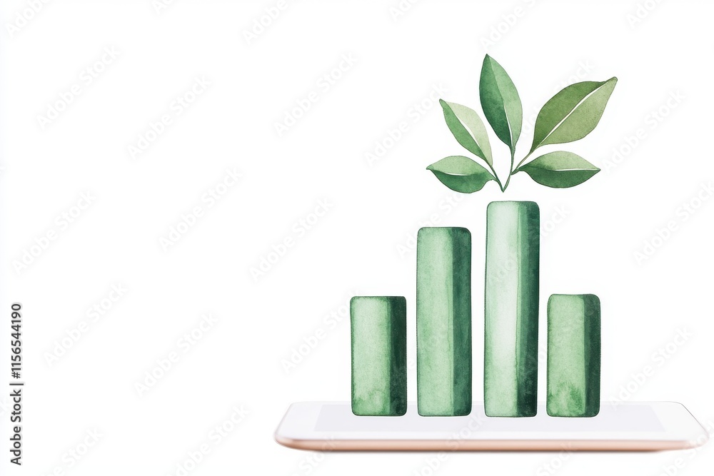 A digital tablet displaying a vibrant bar graph showcasing data trends and insights. A digital tablet displaying a vibrant bar graph showcasing data trends and insights.