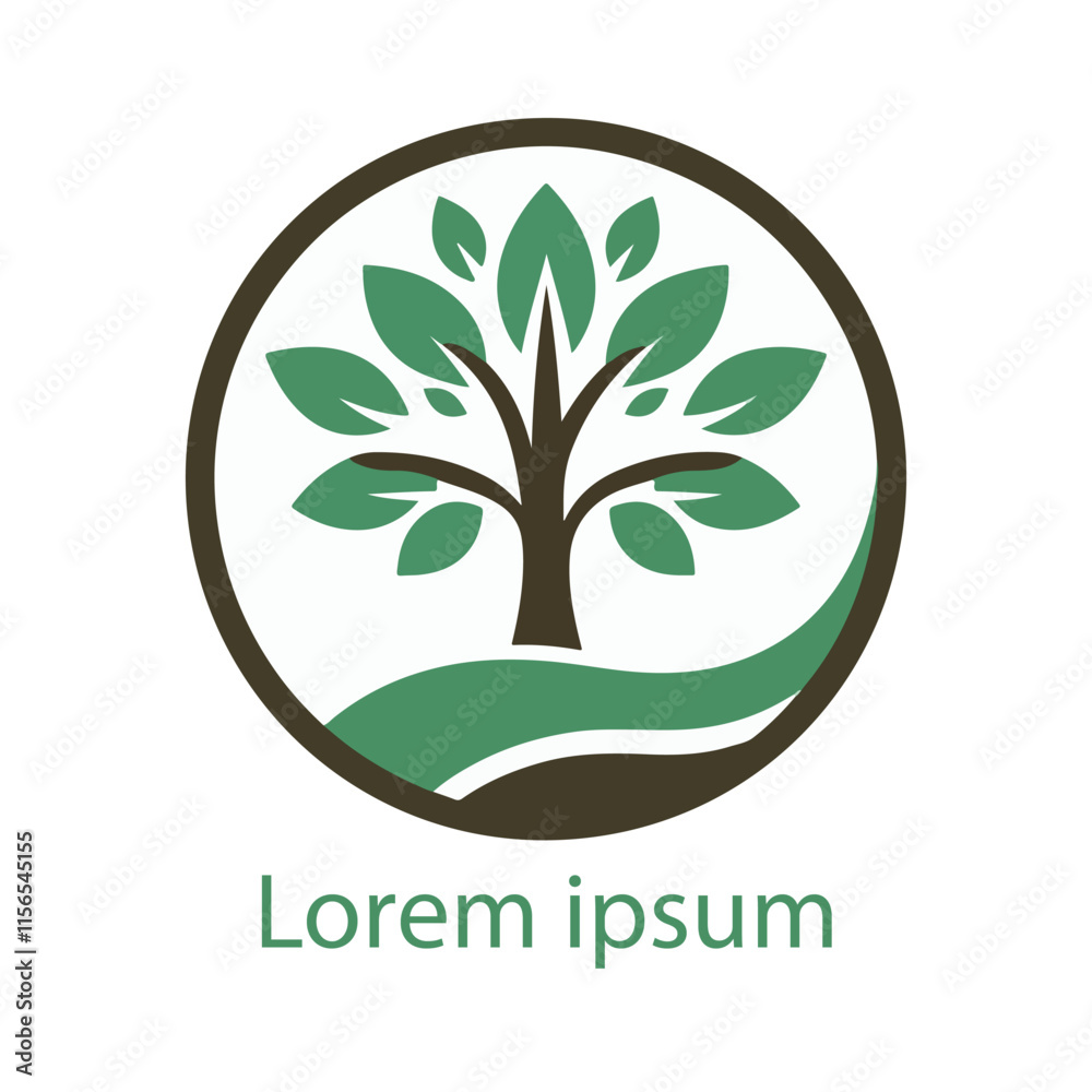 Obraz premium natural tree icon vector