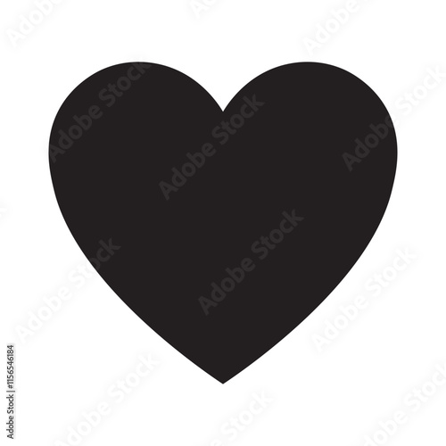 Heart love icon vector symbol, valentine, wedding day concept