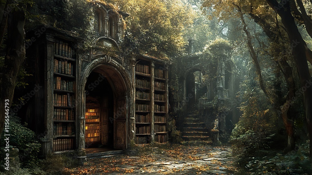 Enchanted Forest Library: A Gothic Masterpiece Enchanted Forest Library: A Gothic Masterpiece