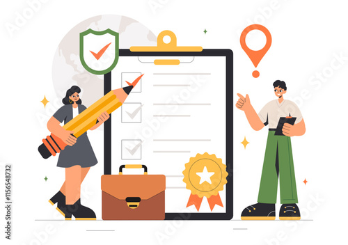 Diplomat Profession Vector Illustration Featuring International Negotiations and Agreement Signing for Worldwide Representation of Countries