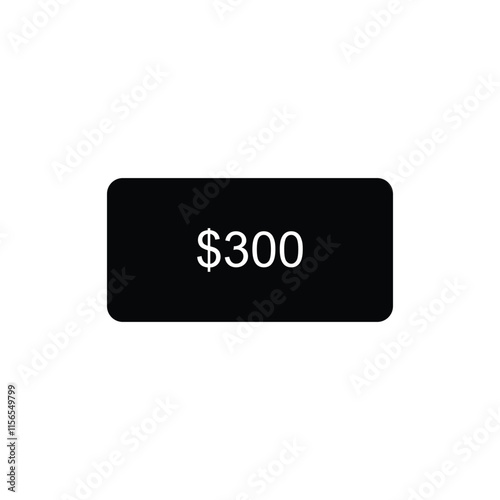 "Affordable $300 USD Sticker Vector Illustration - High-Quality Stock Vector | Adobe Stock"