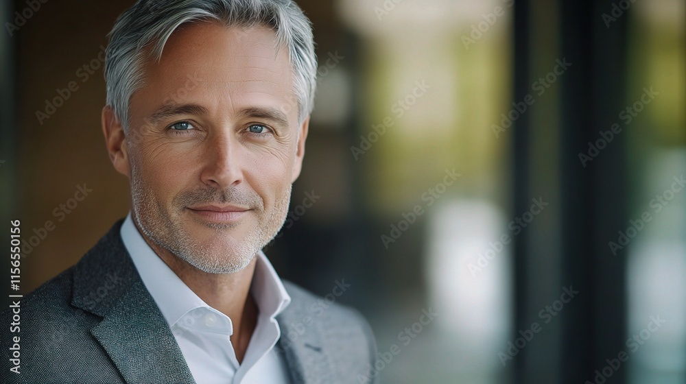 Charismatic Business Leader Portrait with Engaging Smile and Style Charismatic Business Leader Portrait with Engaging Smile and Style