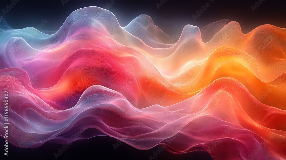 Obraz premium Abstract Colorful Waves Flowing Seamlessly