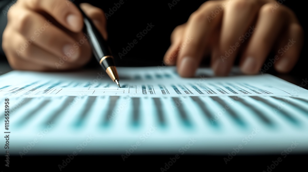 Hands Filling Out A Form With A Pen Hands Filling Out A Form With A Pen