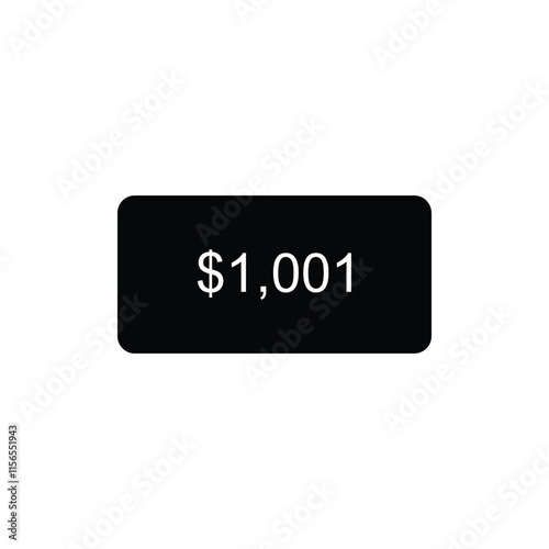 Affordable $1,001 USD Sticker Vector Illustration  High-Quality Stock Vector | Adobe Stock