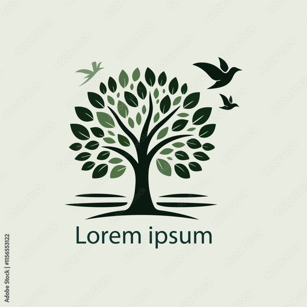 Obraz premium natural tree icon vector